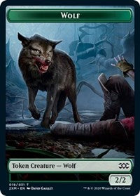 Wolf // Wurm (030) Double-sided Token [Double Masters Tokens] | Impulse Games and Hobbies