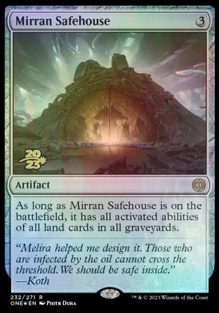 Mirran Safehouse [Phyrexia: All Will Be One Prerelease Promos] | Impulse Games and Hobbies