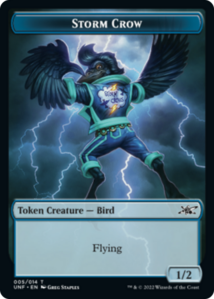 Teddy Bear // Storm Crow Double-sided Token [Unfinity Tokens] | Impulse Games and Hobbies