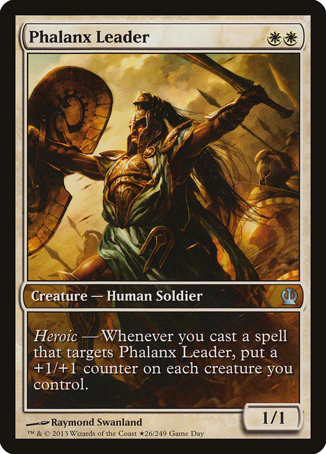 Phalanx Leader (Game Day) (Extended Art) [Theros Promos] | Impulse Games and Hobbies