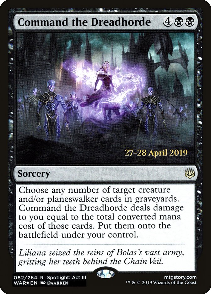 Command the Dreadhorde  [War of the Spark Prerelease Promos] | Impulse Games and Hobbies