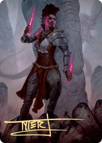 Kaya the Inexorable Art Card (Gold-Stamped Signature) [Kaldheim: Art Series] | Impulse Games and Hobbies