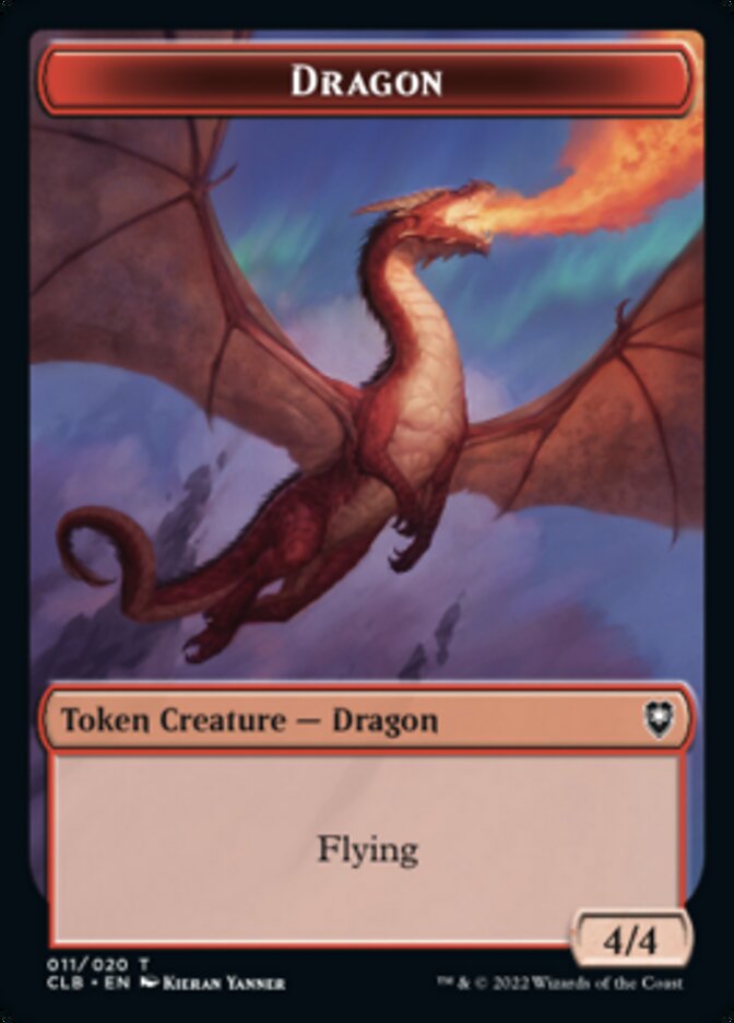 Treasure // Dragon Double-sided Token [Commander Legends: Battle for Baldur's Gate Tokens] | Impulse Games and Hobbies