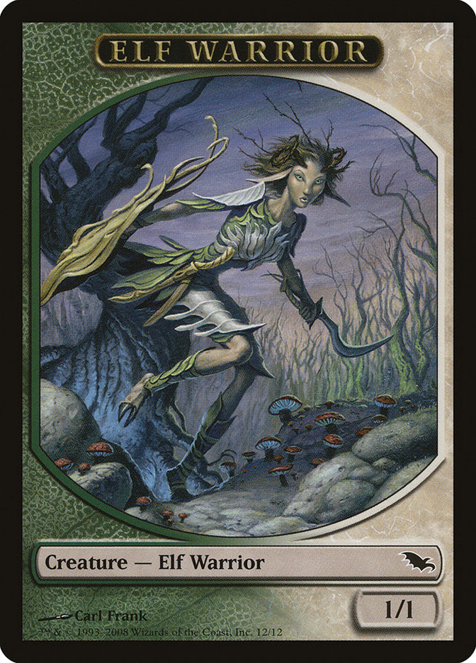 Elf Warrior (12/12) [Shadowmoor Tokens] | Impulse Games and Hobbies