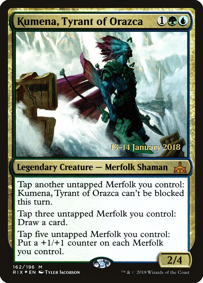 Kumena, Tyrant of Orazca [Rivals of Ixalan Prerelease Promos] | Impulse Games and Hobbies