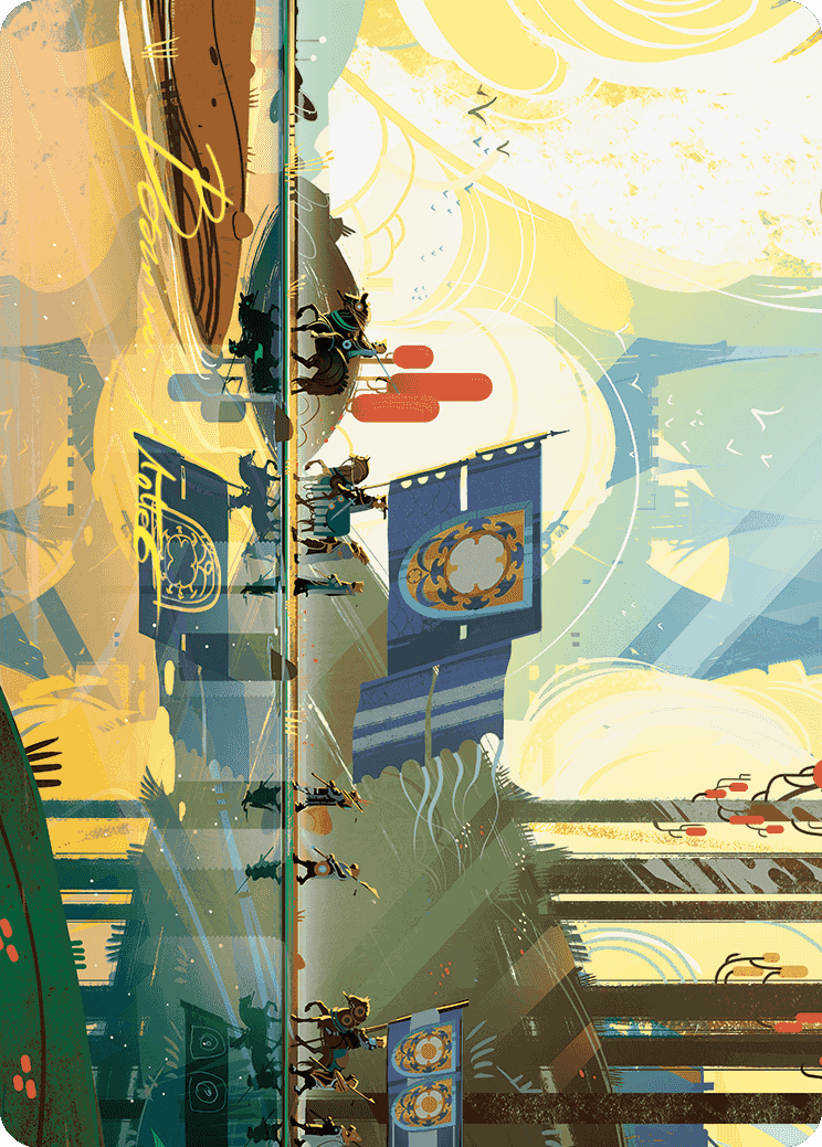 Knightly Valor Art Card (Gold-Stamped Signature) [Wilds of Eldraine Art Series] | Impulse Games and Hobbies