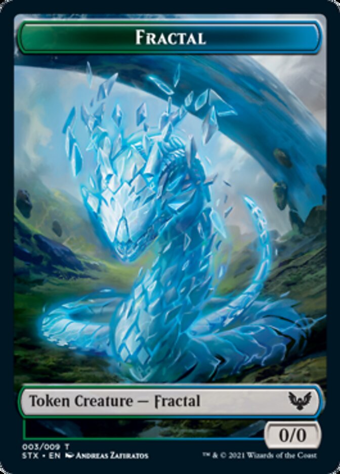 Elemental // Fractal Double-Sided Token [Strixhaven: School of Mages Tokens] | Impulse Games and Hobbies