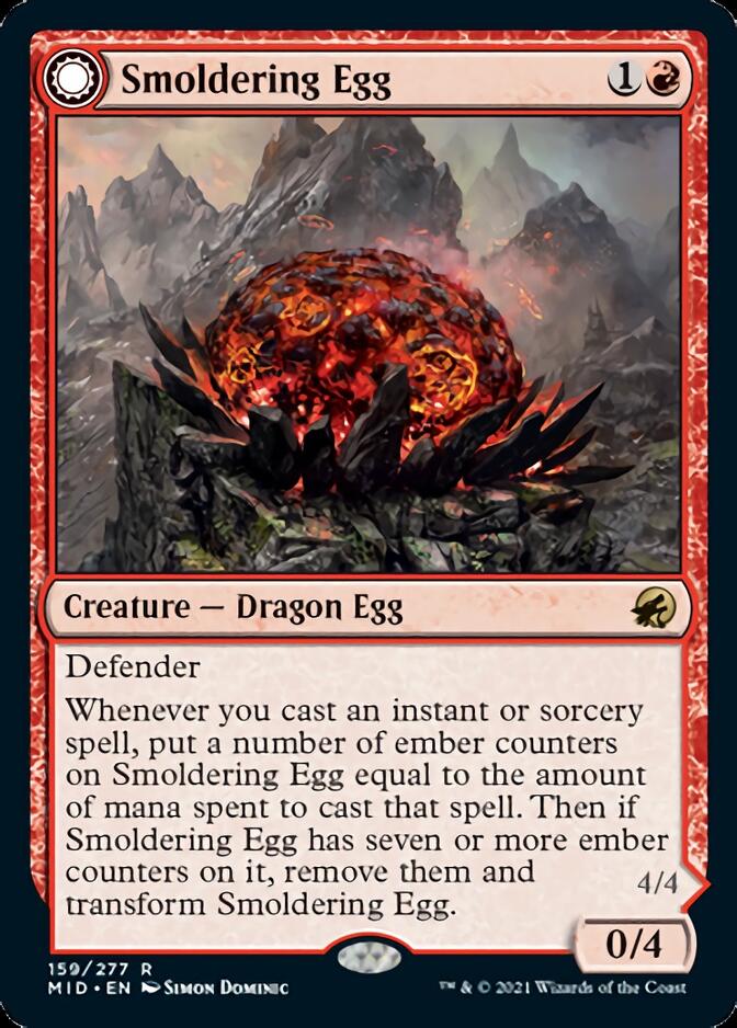 Smoldering Egg // Ashmouth Dragon [Innistrad: Midnight Hunt] | Impulse Games and Hobbies