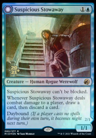 Suspicious Stowaway // Seafaring Werewolf [Innistrad: Midnight Hunt Prerelease Promos] | Impulse Games and Hobbies