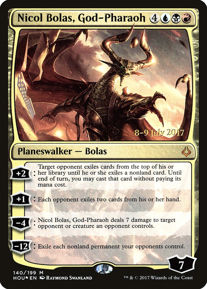 Nicol Bolas, God-Pharaoh [Hour of Devastation Prerelease Promos] | Impulse Games and Hobbies