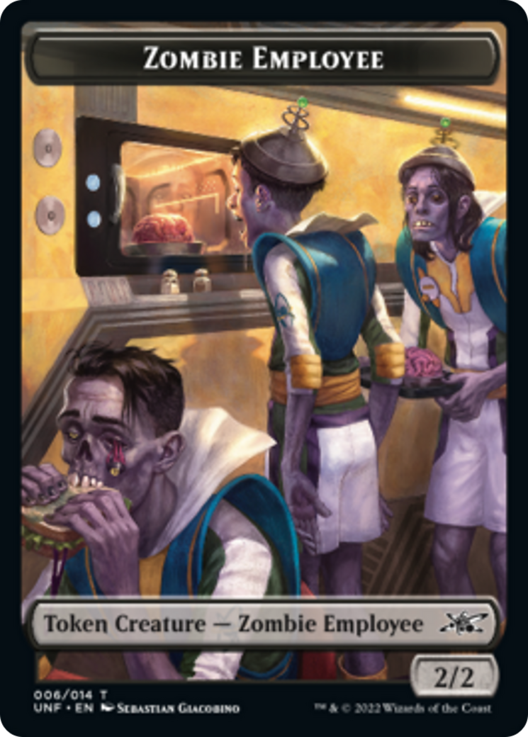 Zombie Employee // Treasure (013) Double-sided Token [Unfinity Tokens] | Impulse Games and Hobbies