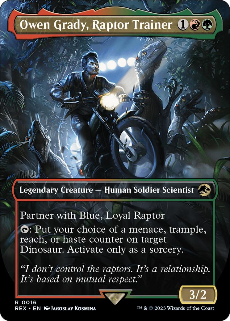 Owen Grady, Raptor Trainer (Borderless) [Jurassic World Collection] | Impulse Games and Hobbies