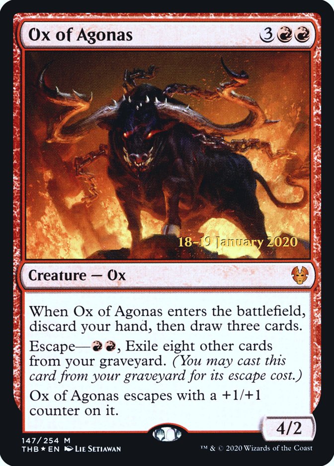 Ox of Agonas [Theros Beyond Death Prerelease Promos] | Impulse Games and Hobbies