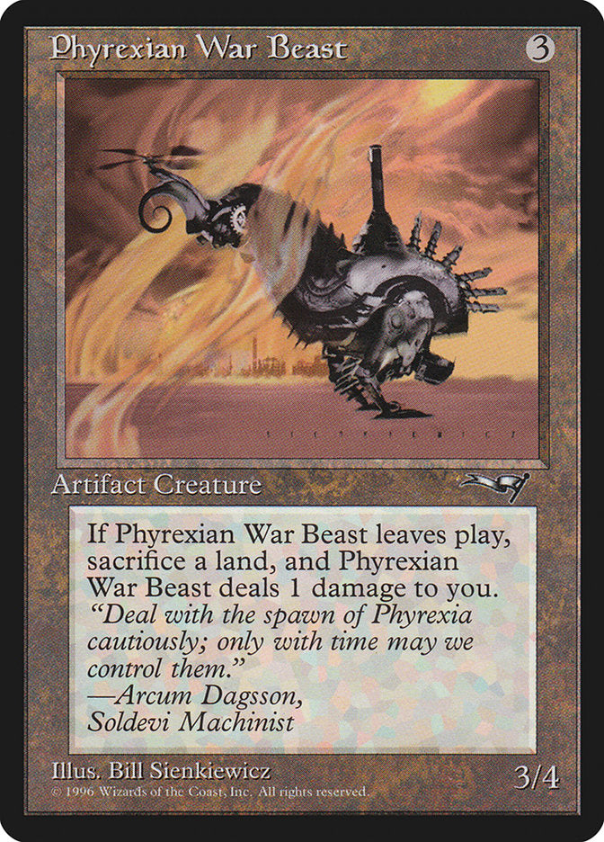 Phyrexian War Beast (Signature on Right) [Alliances] | Impulse Games and Hobbies