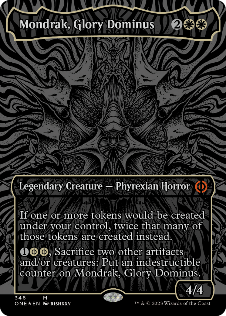 Mondrak, Glory Dominus (Oil Slick Raised Foil) [Phyrexia: All Will Be One] | Impulse Games and Hobbies