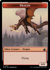 Spirit (0018) // Dragon Double-Sided Token [Ravnica Remastered Tokens] | Impulse Games and Hobbies