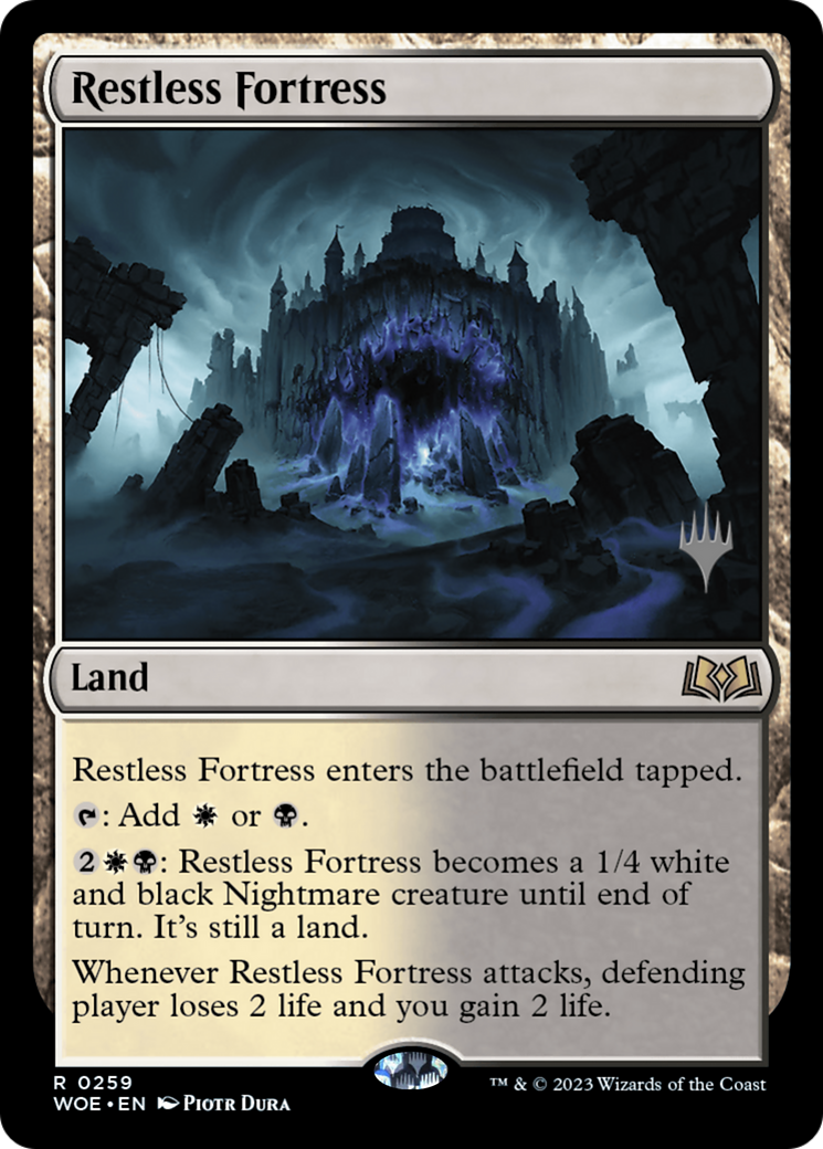 Restless Fortress (Promo Pack) [Wilds of Eldraine Promos] | Impulse Games and Hobbies