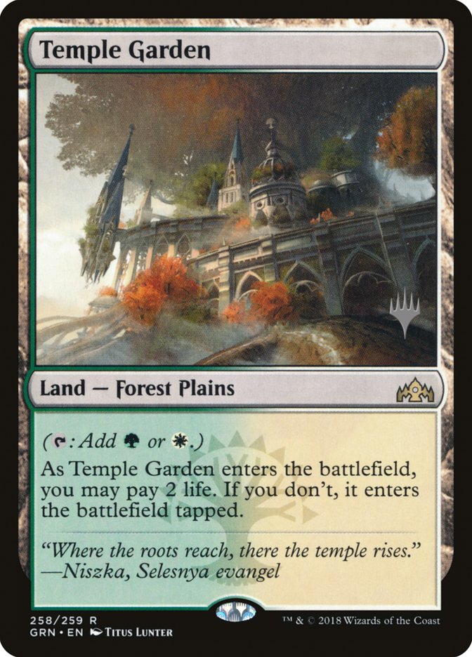 Temple Garden (Promo Pack) [Guilds of Ravnica Promos] | Impulse Games and Hobbies