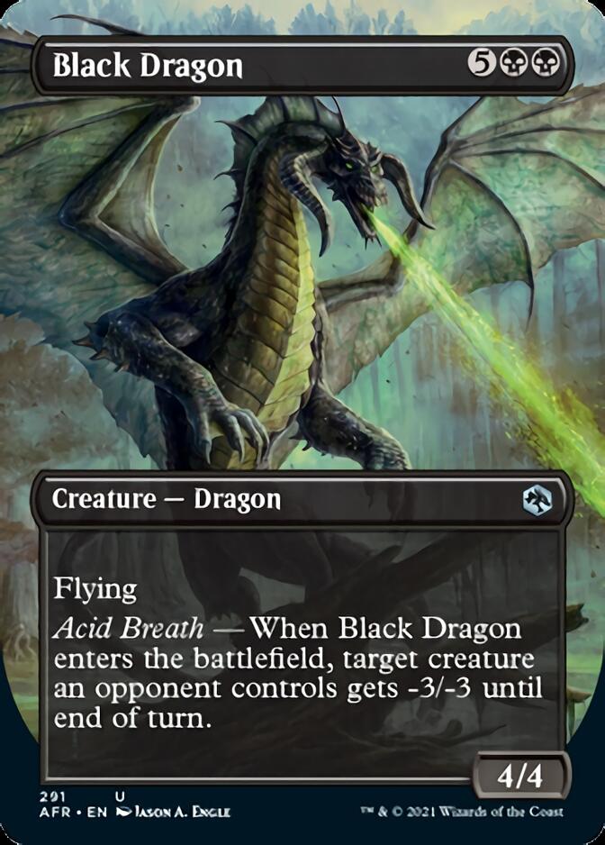 Black Dragon (Borderless Alternate Art) [Dungeons & Dragons: Adventures in the Forgotten Realms] | Impulse Games and Hobbies