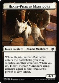 Heart-Piercer Manticore // Dragon Double-sided Token [Commander 2019 Tokens] | Impulse Games and Hobbies