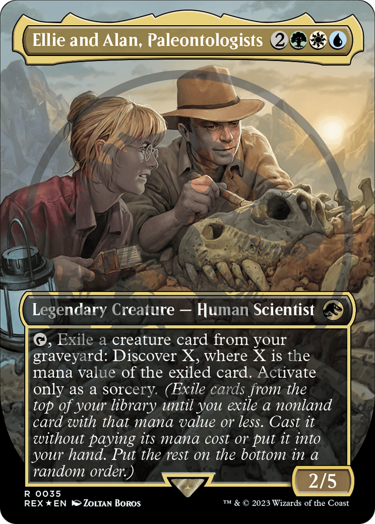 Ellie and Alan, Paleontologists Emblem (Borderless) [Jurassic World Collection Tokens] | Impulse Games and Hobbies