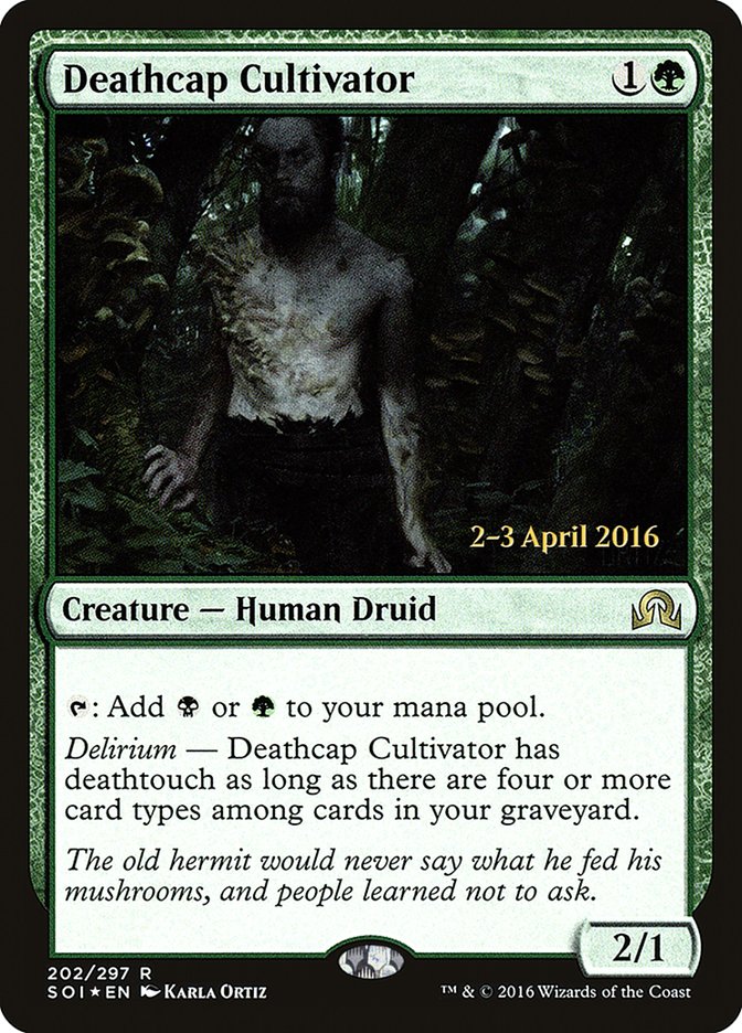 Deathcap Cultivator [Shadows over Innistrad Prerelease Promos] | Impulse Games and Hobbies