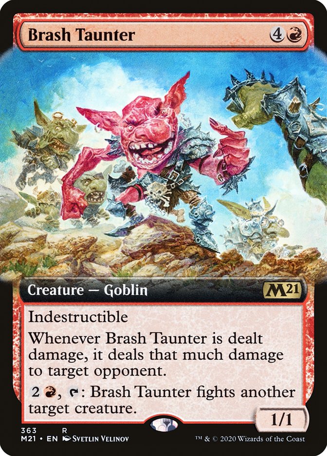 Brash Taunter (Extended Art) [Core Set 2021] | Impulse Games and Hobbies