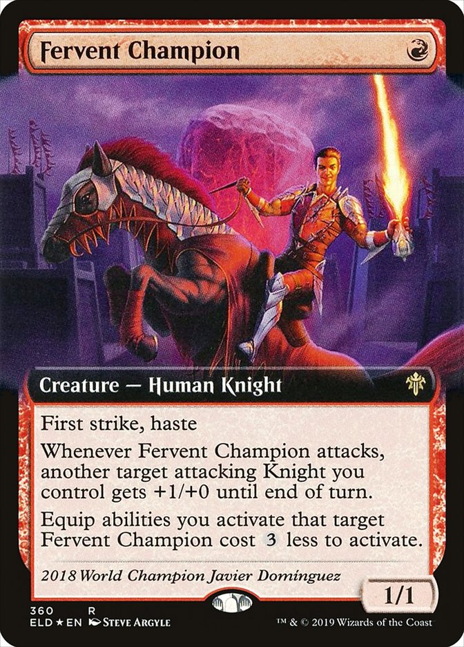 Fervent Champion (Extended Art) [Throne of Eldraine] | Impulse Games and Hobbies