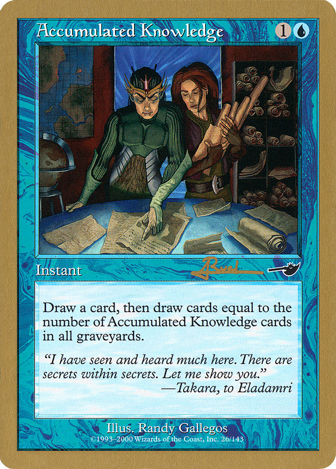 Accumulated Knowledge (Antoine Ruel) [World Championship Decks 2001] | Impulse Games and Hobbies