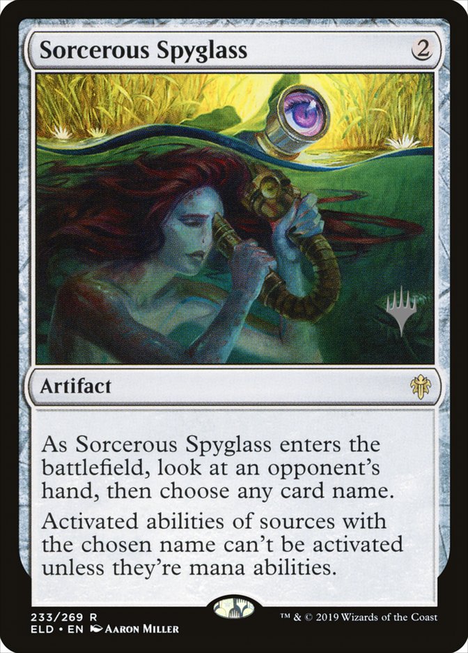 Sorcerous Spyglass (Promo Pack) [Throne of Eldraine Promos] | Impulse Games and Hobbies