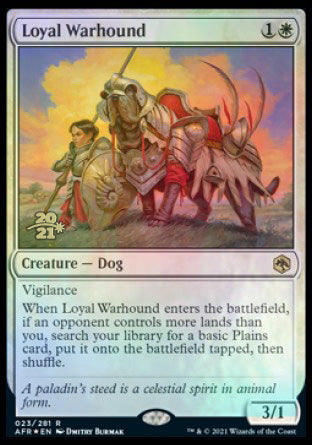 Loyal Warhound [Dungeons & Dragons: Adventures in the Forgotten Realms Prerelease Promos] | Impulse Games and Hobbies