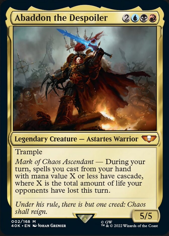 Abaddon the Despoiler (Display Commander) (Etched Foil) [Universes Beyond: Warhammer 40,000] | Impulse Games and Hobbies