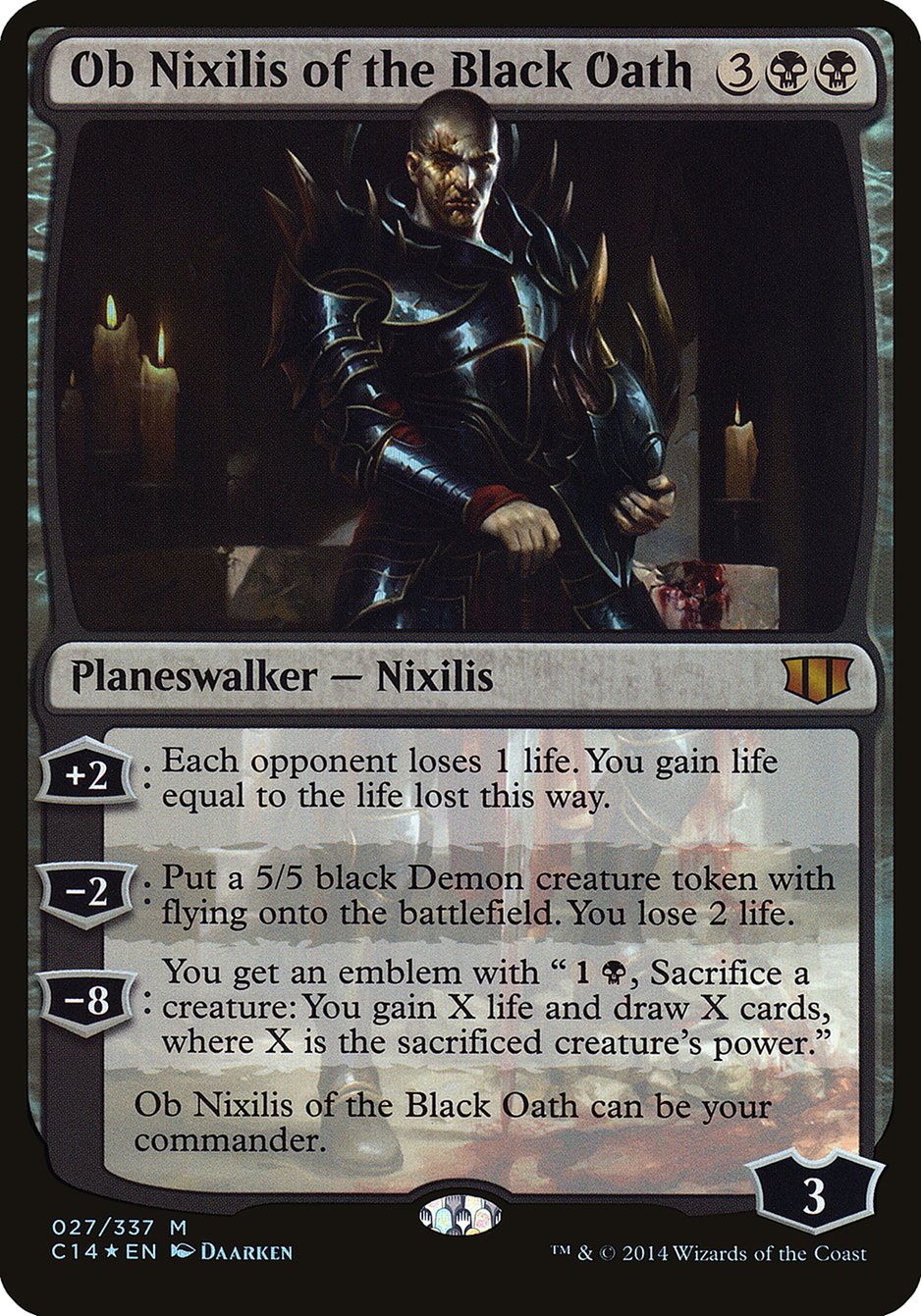 Ob Nixilis of the Black Oath (Oversized) [Commander 2014 Oversized] | Impulse Games and Hobbies