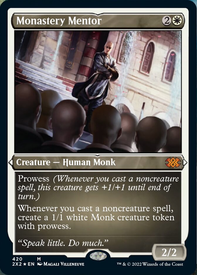 Monastery Mentor (Foil Etched) [Double Masters 2022] | Impulse Games and Hobbies