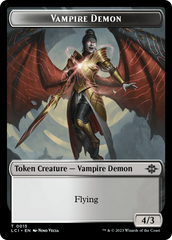 Vampire (0004) // Vampire Demon Double-Sided Token [The Lost Caverns of Ixalan Commander Tokens] | Impulse Games and Hobbies