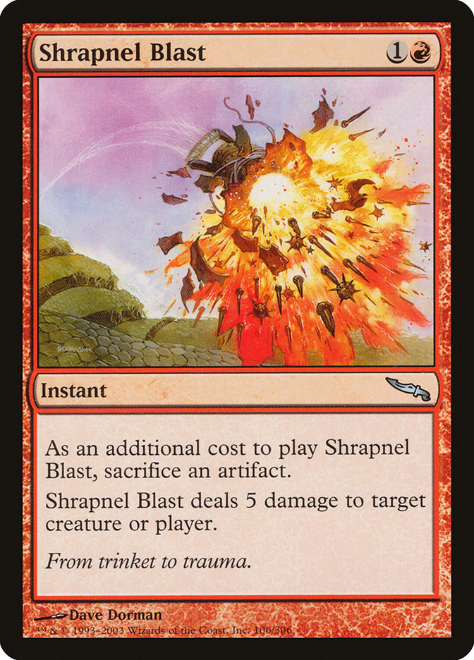 Shrapnel Blast [Mirrodin] | Impulse Games and Hobbies