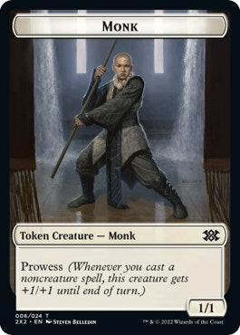 Wrenn and Six Emblem // Monk Double-sided Token [Double Masters 2022 Tokens] | Impulse Games and Hobbies