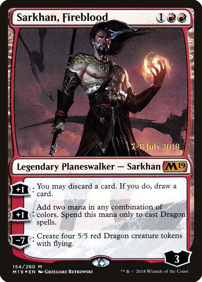 Sarkhan, Fireblood [Core Set 2019 Prerelease Promos] | Impulse Games and Hobbies