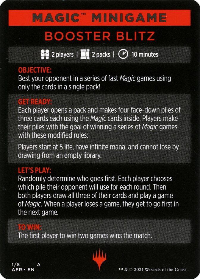 Booster Blitz (Magic Minigame) [Dungeons & Dragons: Adventures in the Forgotten Realms Minigame] | Impulse Games and Hobbies