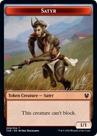 Satyr // Gold Double-sided Token [Theros Beyond Death Tokens] | Impulse Games and Hobbies