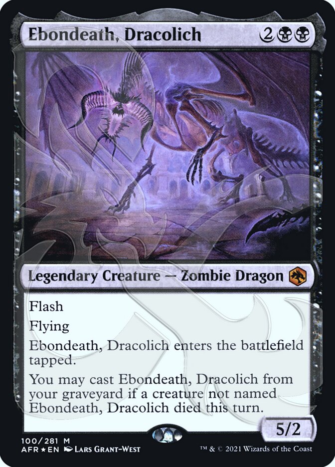 Ebondeath, Dracolich (Ampersand Promo) [Dungeons & Dragons: Adventures in the Forgotten Realms Promos] | Impulse Games and Hobbies