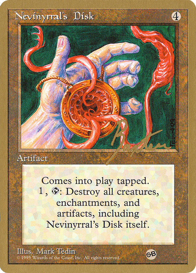 Nevinyrral's Disk (George Baxter) (SB) [Pro Tour Collector Set] | Impulse Games and Hobbies