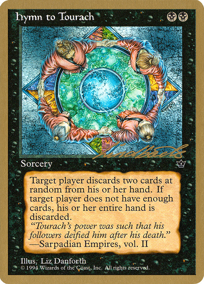 Hymn to Tourach (Circle) (Leon Lindback) [Pro Tour Collector Set] | Impulse Games and Hobbies