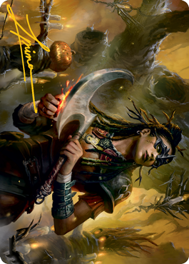 Harvesttide Sentry Art Card (Gold-Stamped Signature) [Innistrad: Midnight Hunt Art Series] | Impulse Games and Hobbies