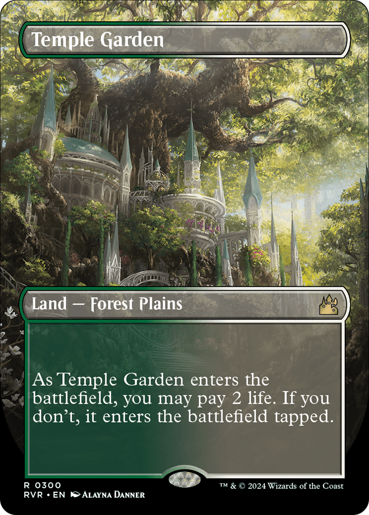 Temple Garden (Borderless) [Ravnica Remastered] | Impulse Games and Hobbies