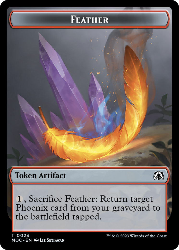 Feather // Servo Double-Sided Token [March of the Machine Commander Tokens] | Impulse Games and Hobbies