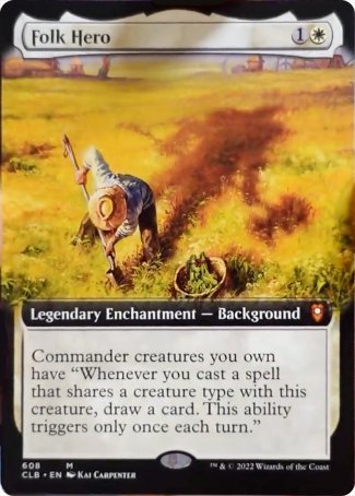 Folk Hero (Extended Art) [Commander Legends: Battle for Baldur's Gate] | Impulse Games and Hobbies