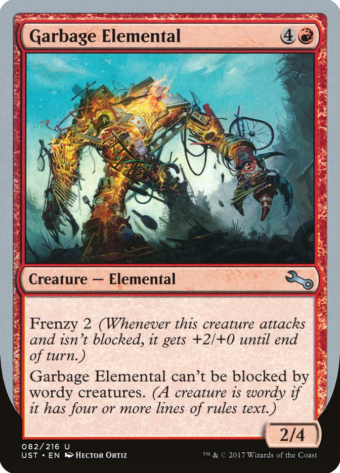 Garbage Elemental (2/4 Creature) [Unstable] | Impulse Games and Hobbies