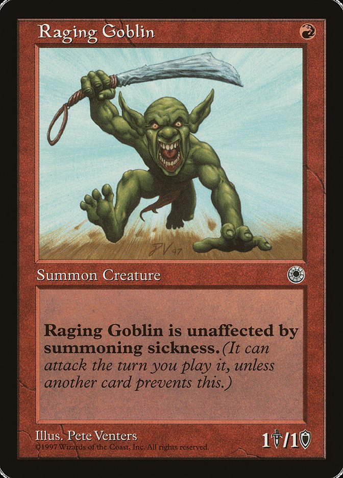 Raging Goblin (No Flavor Text) [Portal] | Impulse Games and Hobbies