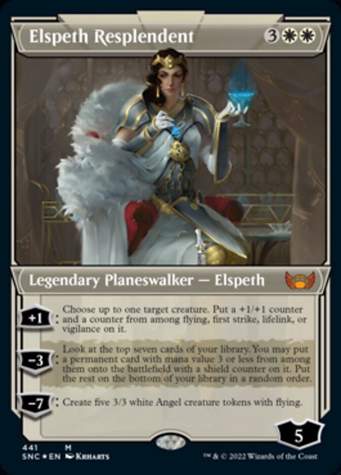 Elspeth Resplendent (Showcase Art Deco Foil Etched) [Streets of New Capenna] | Impulse Games and Hobbies